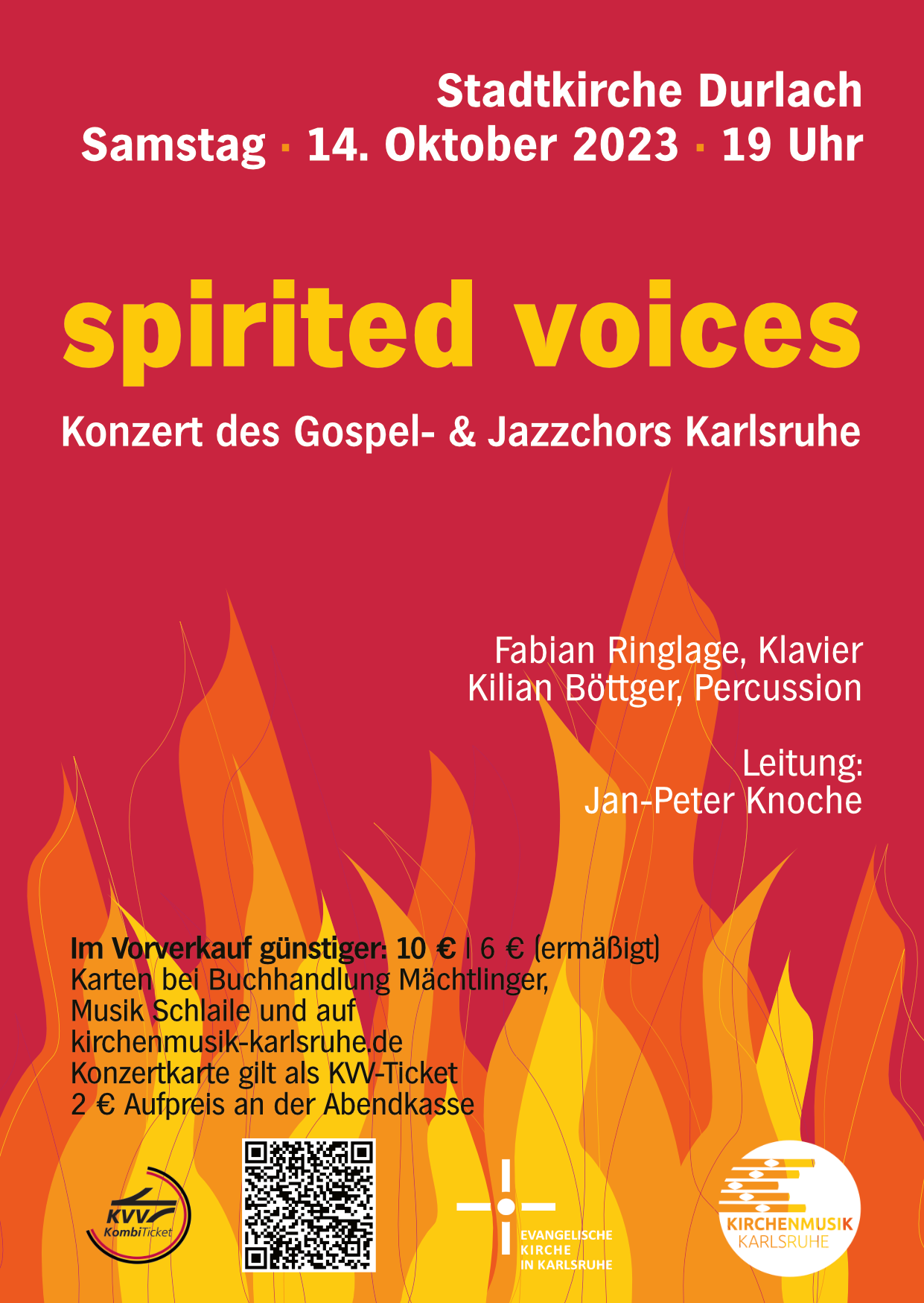 Konzertplakat spirited voices
